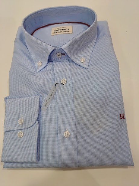 camisa de cuadro fino sin bolsillo Hattrick